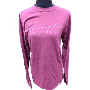 Simply Southern Lightning Bug Firefly Long Sleeve Women's Small Shirt‎
